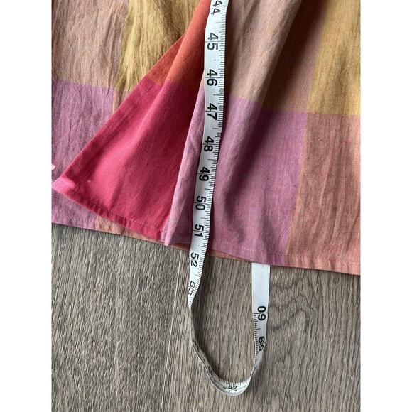 Rujuta Sheth Emily Jupiter Chex Collared Tie Front Dress Madras Cotton M - Picture 7 of 12